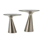 Italian Minimalist Round Glass Coffee Table Set Light Luxury Modern Living Room Designer Modern Glass Console Table
