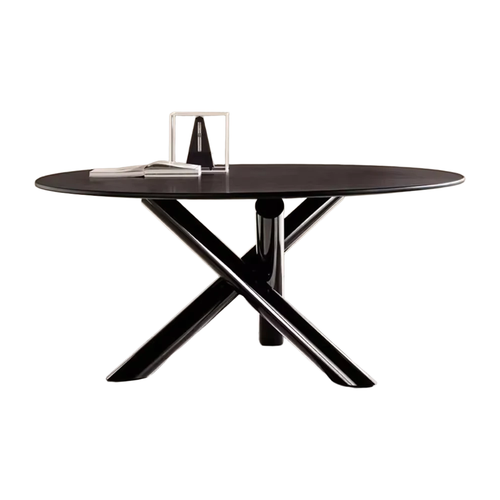 Dining Furniture Round Centre Table Glass Designer Table Cross Chrome Legs Coffee Shop Dining Tables Modern