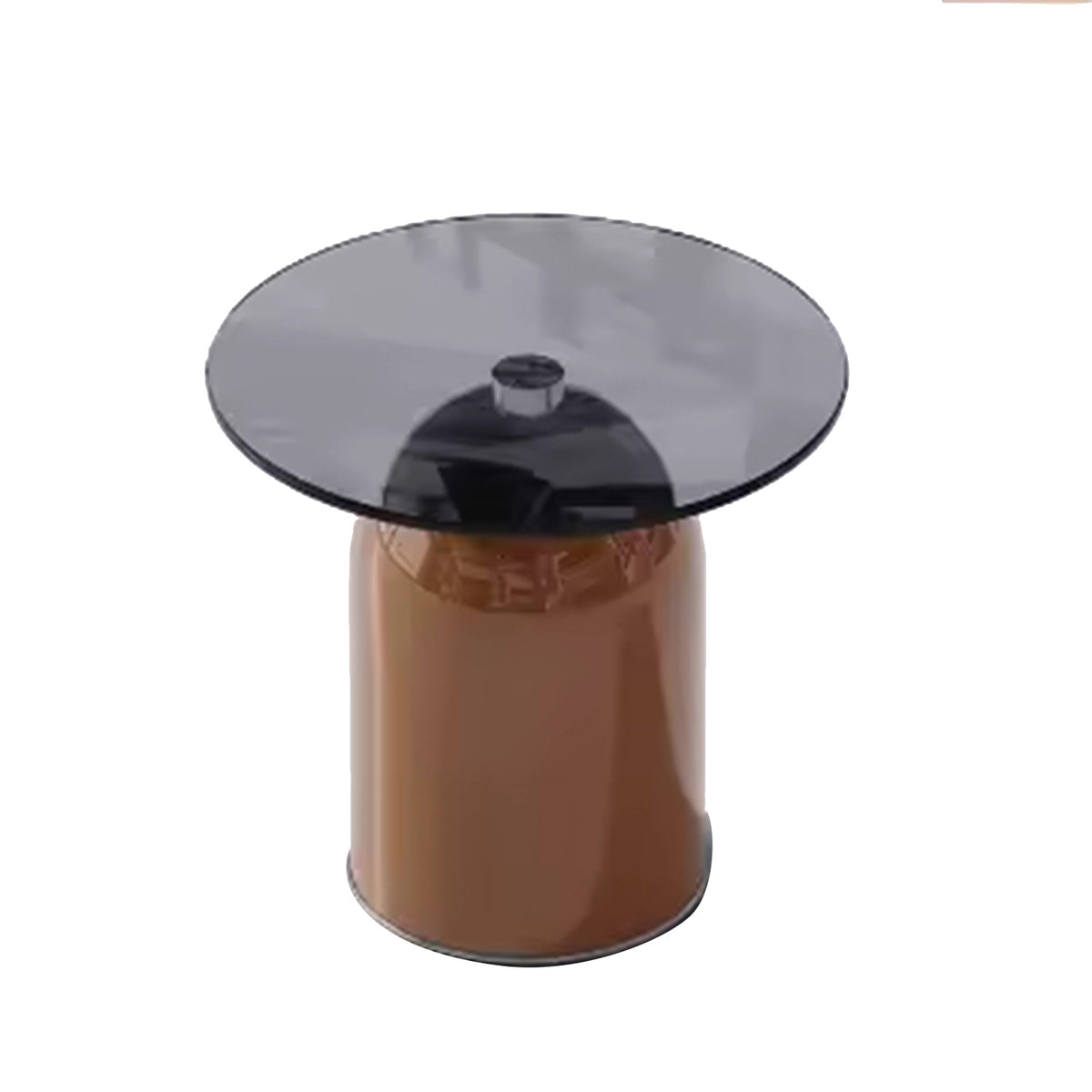 Minimalist Cream Glass Coffee Table Set Modern Home Living Room Furniture Tea Table for Small Apartment