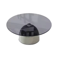 Minimalist Cream Glass Coffee Table Set Modern Home Living Room Furniture Tea Table for Small Apartment