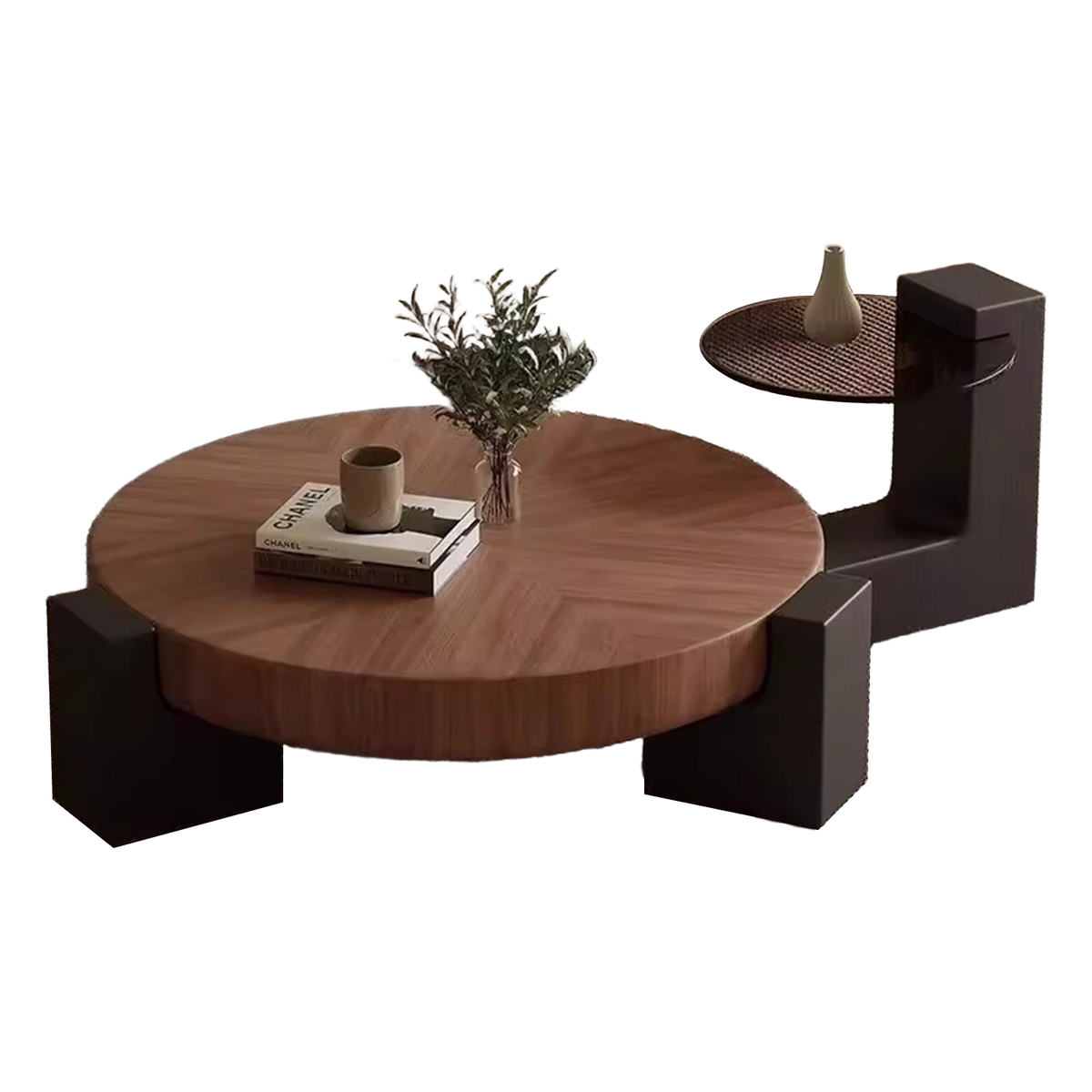 Italian Minimalist Modern Living Room Designer Circular Small-sized Chinese Tea Table Light Luxury Home Coffee Table