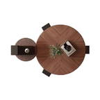 Italian Minimalist Modern Living Room Designer Circular Small-sized Chinese Tea Table Light Luxury Home Coffee Table