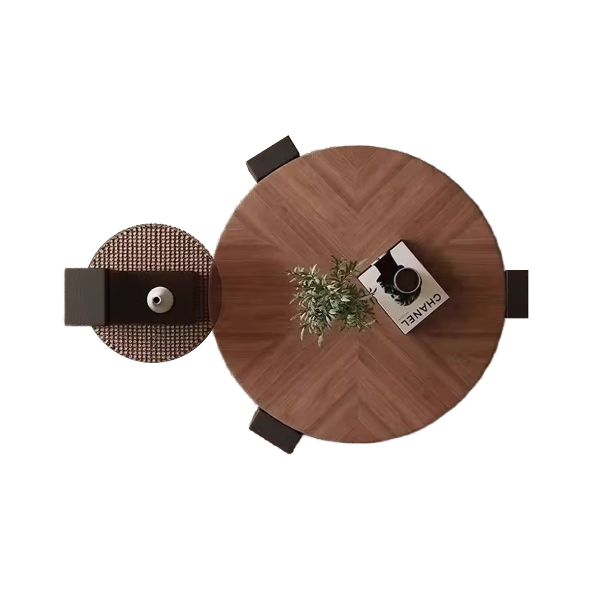 Italian Minimalist Modern Living Room Designer Circular Small-sized Chinese Tea Table Light Luxury Home Coffee Table