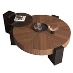 Italian Minimalist Modern Living Room Designer Circular Small-sized Chinese Tea Table Light Luxury Home Coffee Table