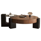 Italian Minimalist Modern Living Room Designer Circular Small-sized Chinese Tea Table Light Luxury Home Coffee Table