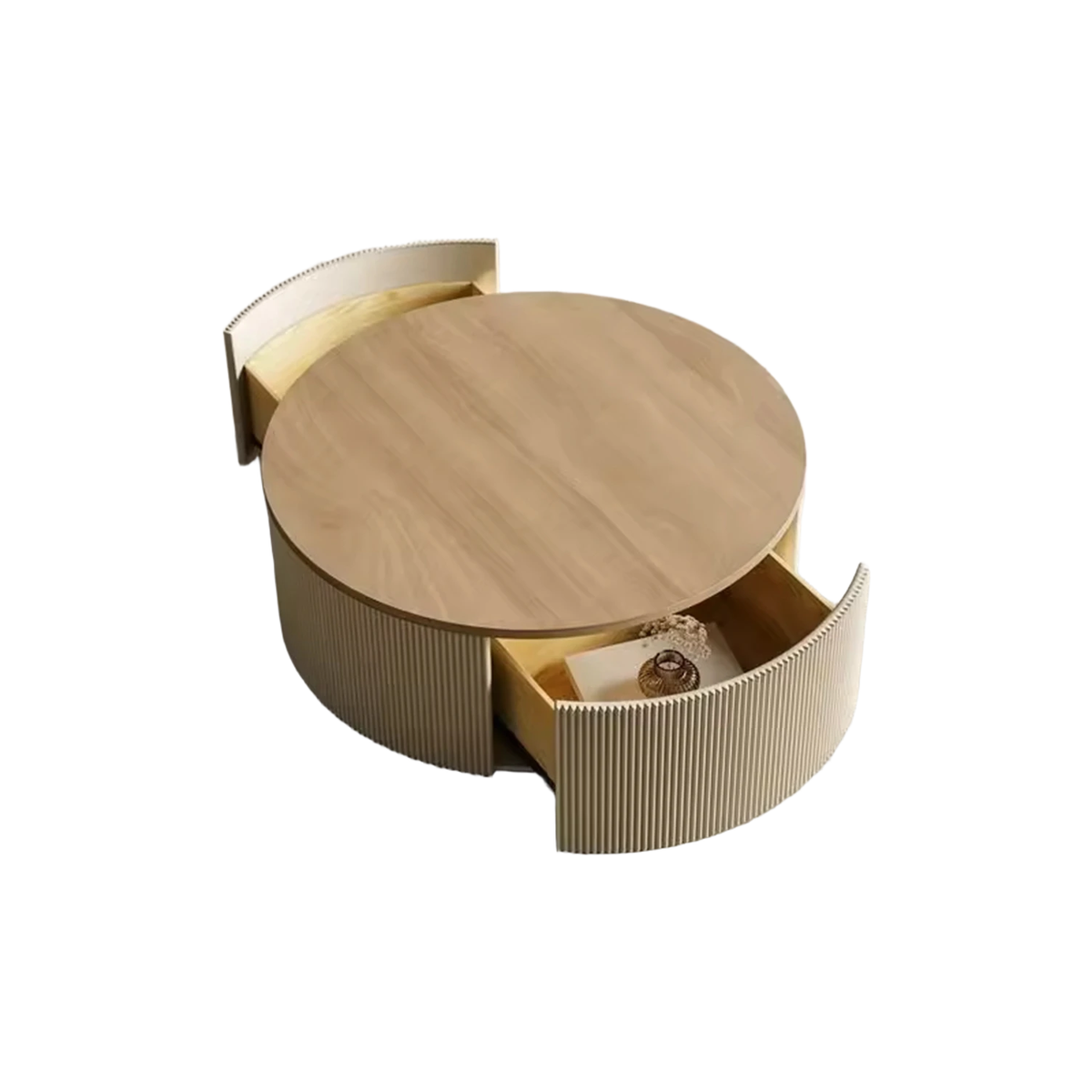 Antique Scandinavian Minimalist Oak Coffee Table Creative Classic Design for Home Living Room for Small Households