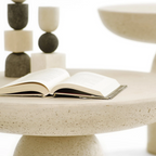 Minimalist Design Round Shape Tea Table Home Furniture Contemporary Side Table Concrete Coffee Table for Living Room