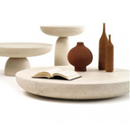 Minimalist Design Round Shape Tea Table Home Furniture Contemporary Side Table Concrete Coffee Table for Living Room