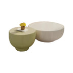 Cream Style Customizable Size Round Home Furniture Coffee Table Set Tea Table for Living Room