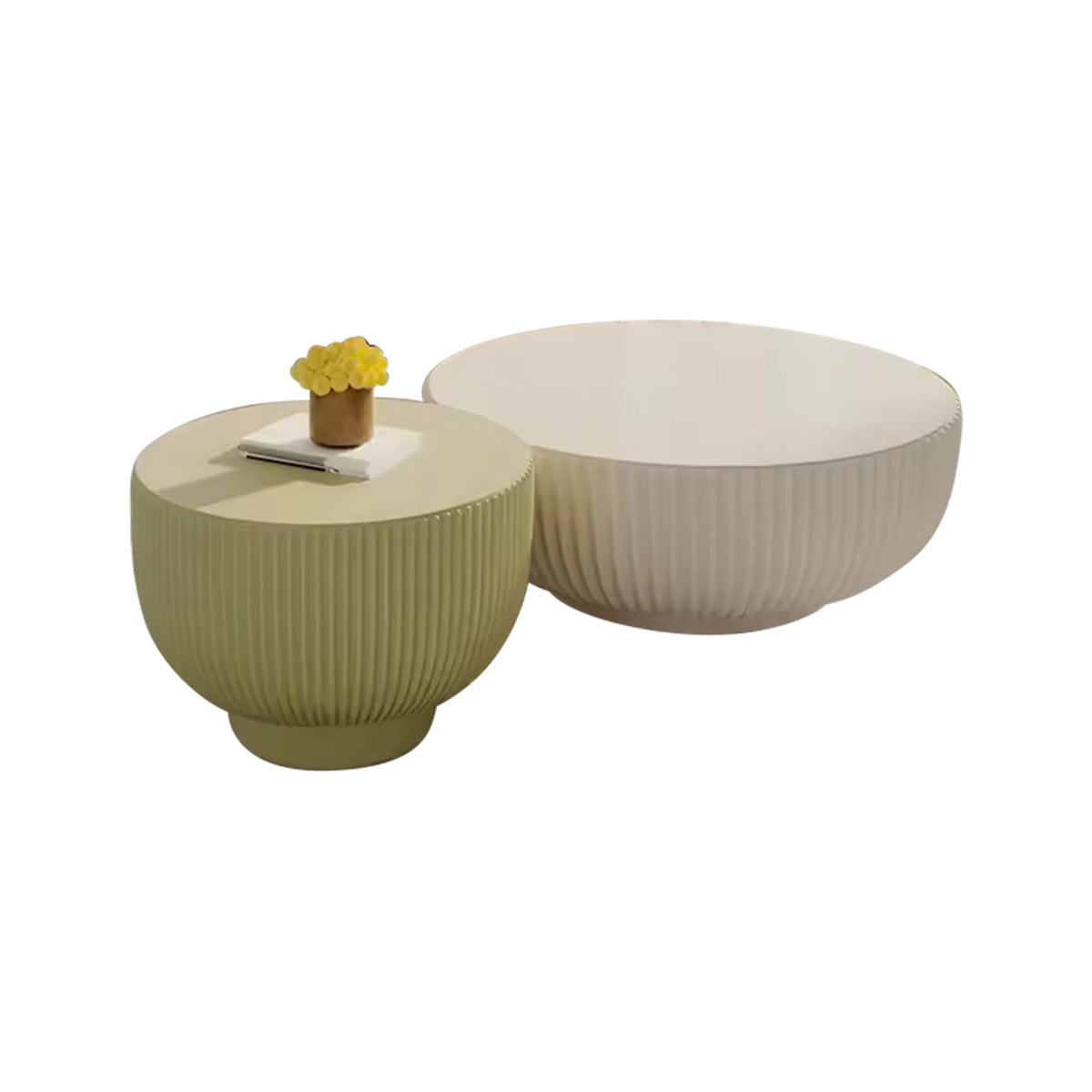 Cream Style Customizable Size Round Home Furniture Coffee Table Set Tea Table for Living Room