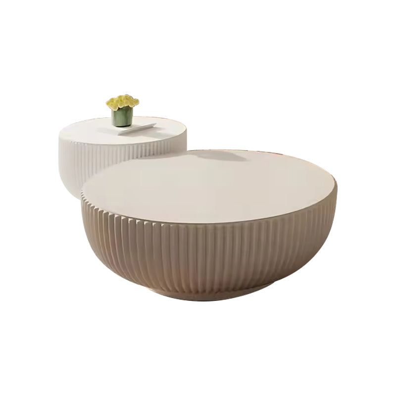 Cream Style Customizable Size Round Home Furniture Coffee Table Set Tea Table for Living Room