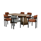 Wooden Rectangle Table for 6 People High-end Dining Table Set Custom Export Hotel Restaurant Furniture