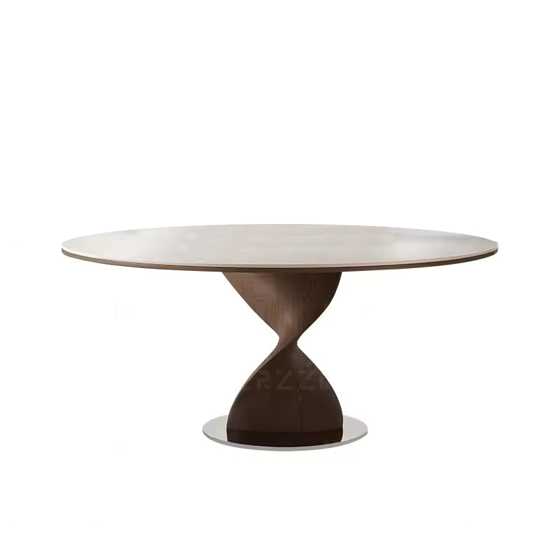 Modern Luxury Nordic Round Wooden Dining Table for Home or Restaurant Use