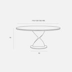 Modern Luxury Nordic Round Wooden Dining Table for Home or Restaurant Use