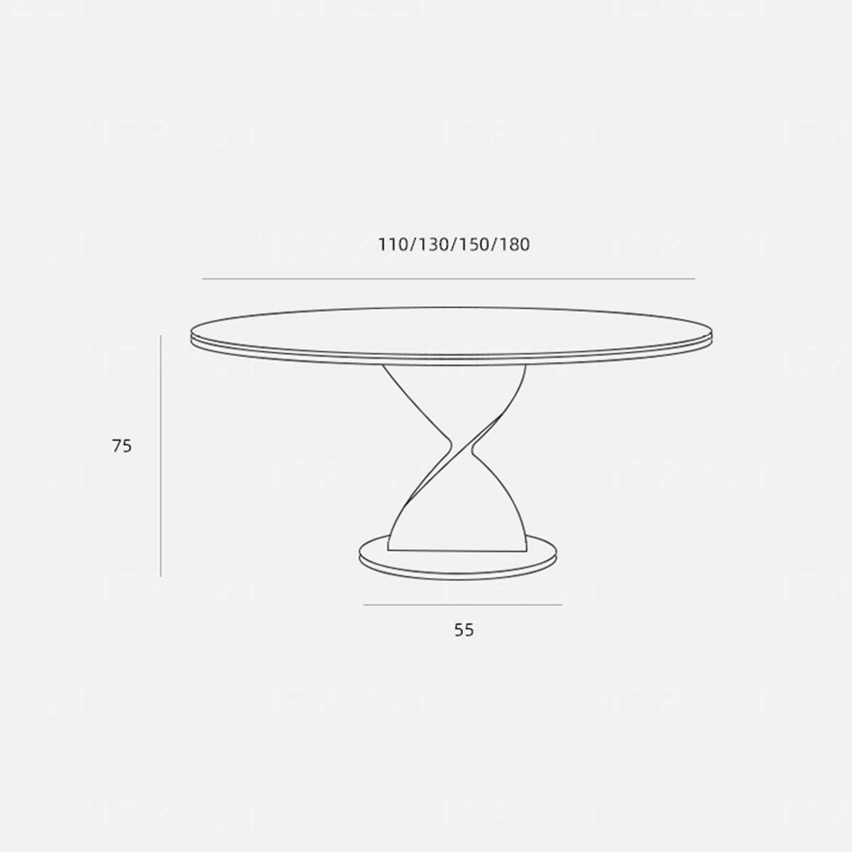 Modern Luxury Nordic Round Wooden Dining Table for Home or Restaurant Use