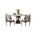 Modern Luxury Nordic Round Wooden Dining Table for Home or Restaurant Use