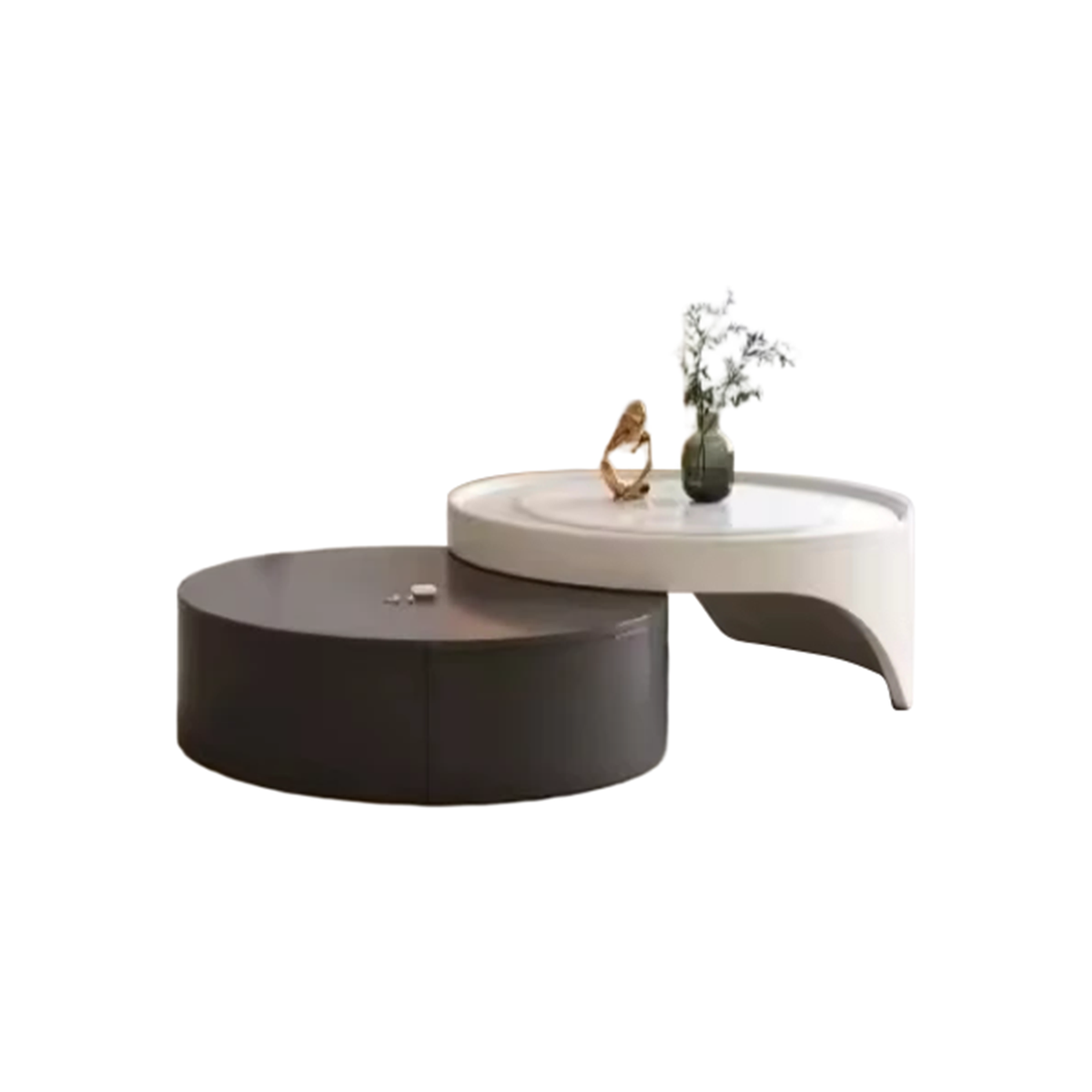 2024 New Cream Modern High-End Retractable Slate Tea Table Luxury Coffee Table for Small Apartments Accessible for Home Living