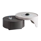 2024 New Cream Modern High-End Retractable Slate Tea Table Luxury Coffee Table for Small Apartments Accessible for Home Living
