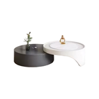 2024 New Cream Modern High-End Retractable Slate Tea Table Luxury Coffee Table for Small Apartments Accessible for Home Living