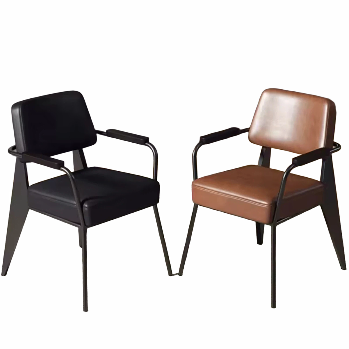 Nordic Retro Modern Hotel Meeting Reception Armchair Iron Casual Western Restaurant Chair Soft Sponge Bar Home Furniture Dining
