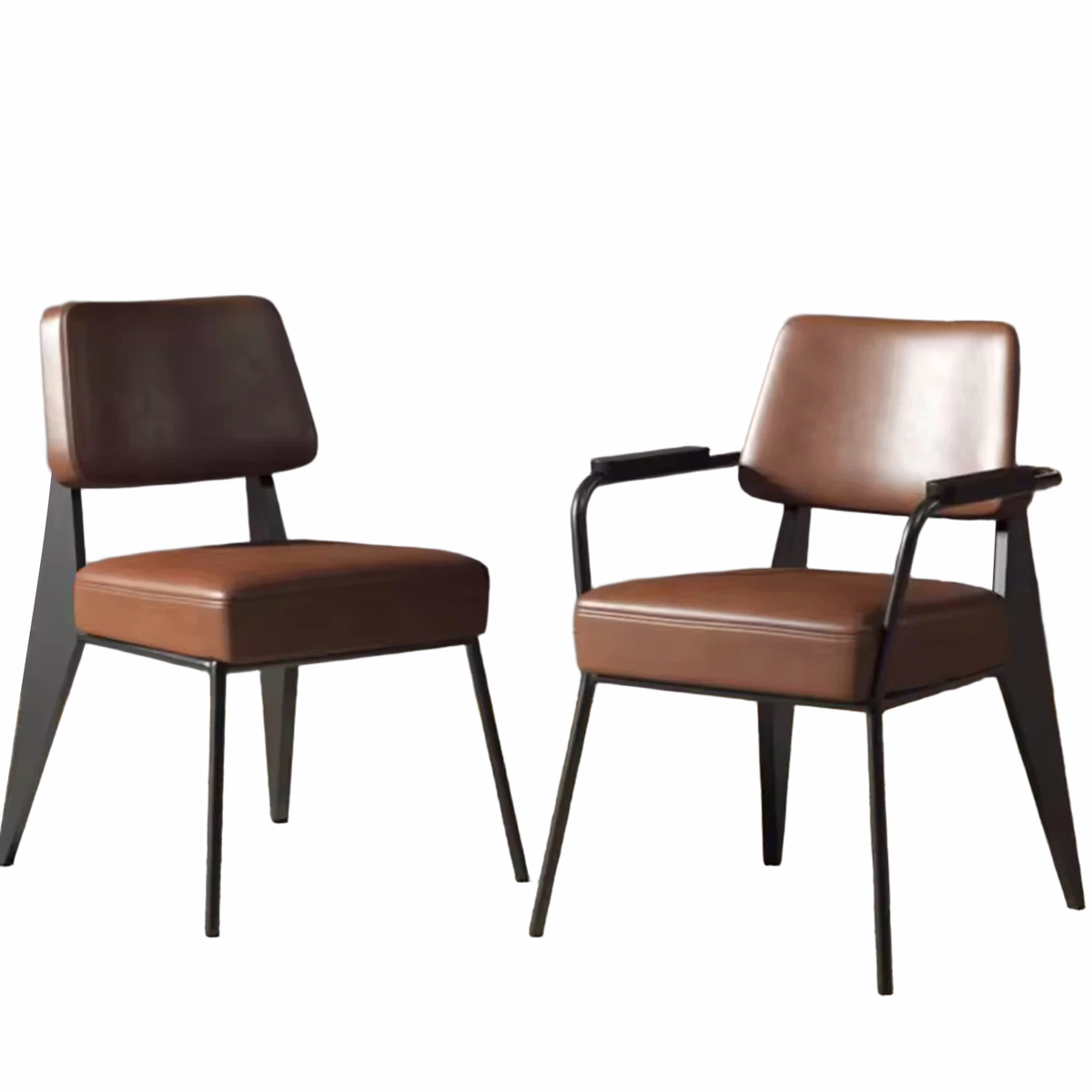 Nordic Retro Modern Hotel Meeting Reception Armchair Iron Casual Western Restaurant Chair Soft Sponge Bar Home Furniture Dining