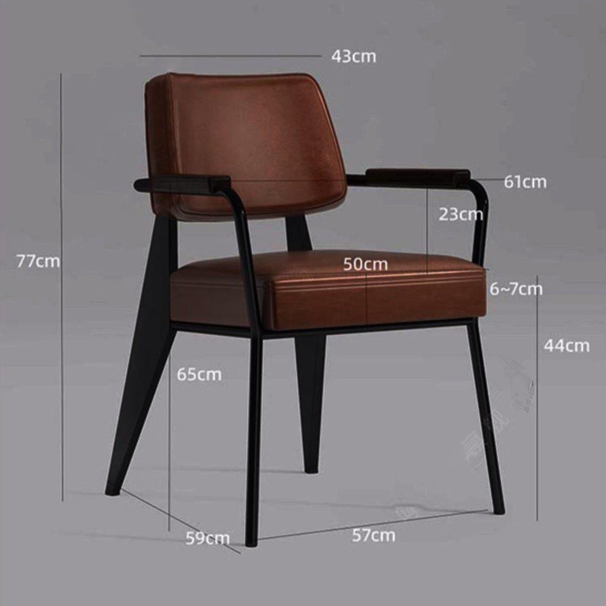Nordic Retro Modern Hotel Meeting Reception Armchair Iron Casual Western Restaurant Chair Soft Sponge Bar Home Furniture Dining