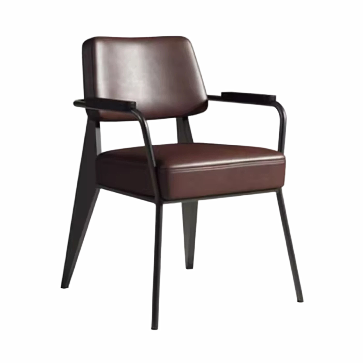 Nordic Retro Modern Hotel Meeting Reception Armchair Iron Casual Western Restaurant Chair Soft Sponge Bar Home Furniture Dining