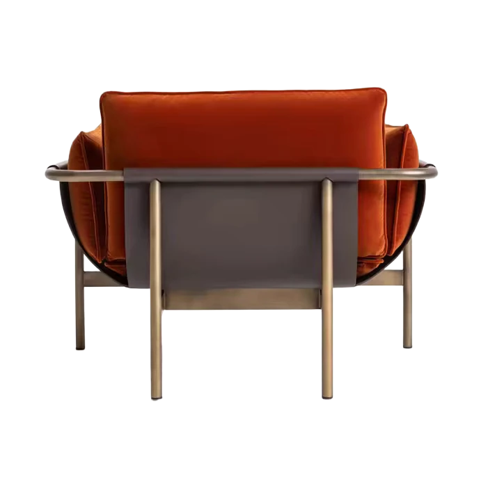 Modern Design Luxury Customized Italian High End Armchair Villa Sofas Velvet Leather Sofa Set Living Room Furniture