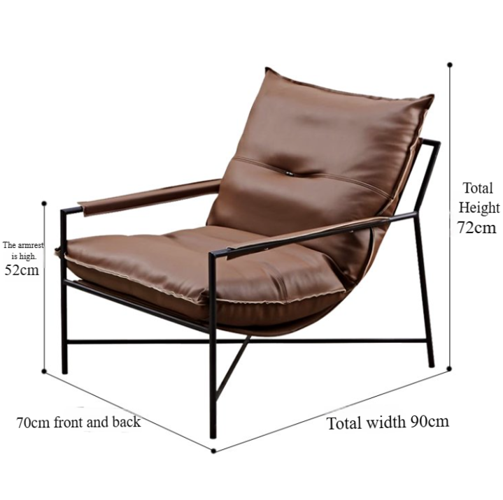 Classical Comfortable Medieval Armchairs Leather Waiting Chairs for Hotel and Café