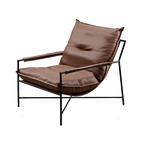 Classical Comfortable Medieval Armchairs Leather Waiting Chairs for Hotel and Café