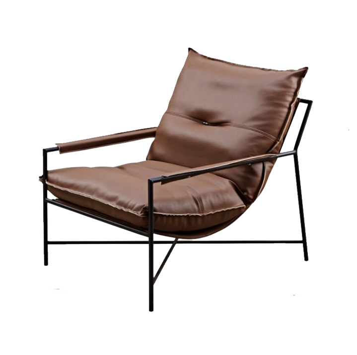 Classical Comfortable Medieval Armchairs Leather Waiting Chairs for Hotel and Café