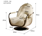 New Design Comfortable 360° Rotating Sofa Metal Armrest Single Sofa Rotating Leisure Sofa for Living Room