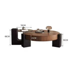 Italian Minimalist Modern Living Room Designer Circular Small-sized Chinese Tea Table Light Luxury Home Coffee Table
