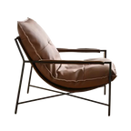 Classical Comfortable Medieval Armchairs Leather Waiting Chairs for Hotel and Café