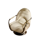 New Design Comfortable 360° Rotating Sofa Metal Armrest Single Sofa Rotating Leisure Sofa for Living Room