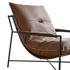 Classical Comfortable Medieval Armchairs Leather Waiting Chairs for Hotel and Café