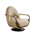 New Design Comfortable 360° Rotating Sofa Metal Armrest Single Sofa Rotating Leisure Sofa for Living Room