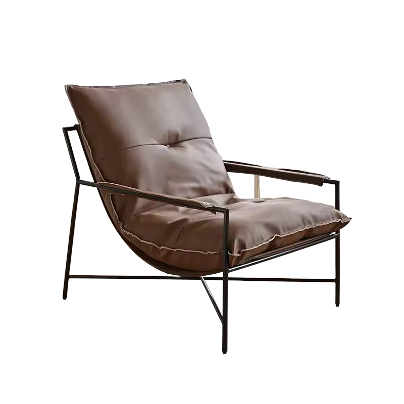 Classical Comfortable Medieval Armchairs Leather Waiting Chairs for Hotel and Café