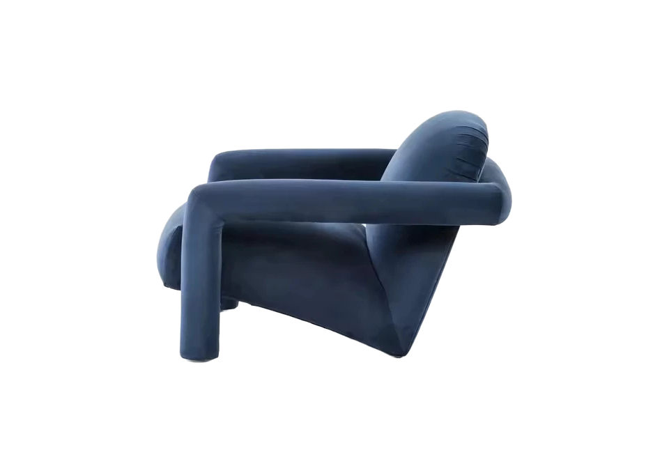 Nordic Design Velvet Lounge Chair for Corporate Reception for Hotels Villas Apartments Jewelry Stores