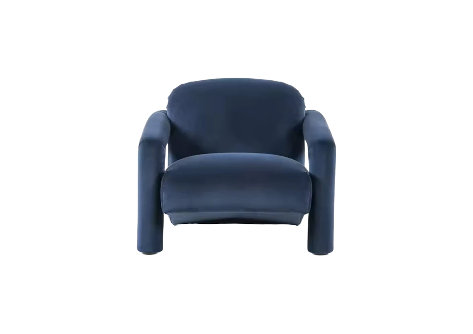 Nordic Design Velvet Lounge Chair for Corporate Reception for Hotels Villas Apartments Jewelry Stores