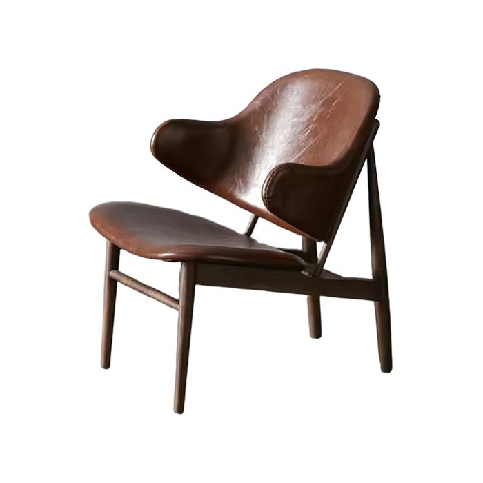 Purely Feel American Nordic Solid Wood Lazy Leather Cloth Sofa Chair Leisure tiger Chair
