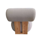 Nordic Design Solid Wood Upholstery Leisure Comfy Chair Sofa Lounge Teddy Accent Chair Modern Single Lazy Chair for Living Room