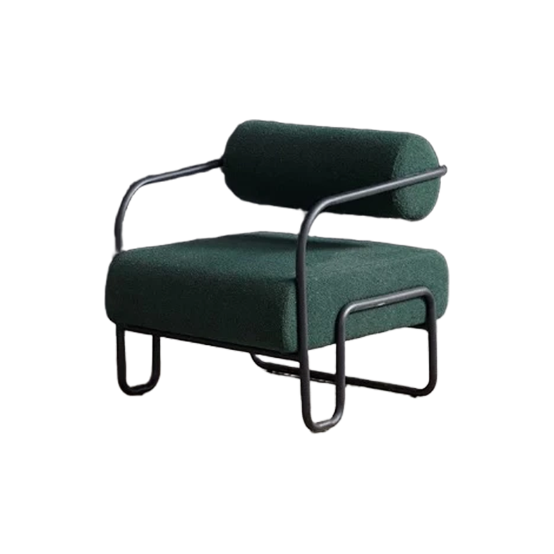 Latest Style Single Sofa Chair Living Room Hotel Homestay Reception Sofa Velvet Fabric Table and Chair Set