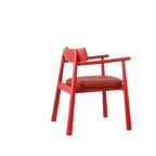 Purely Feel Designer Leather Solid Wood Dining Chair Italian Restaurant Chinese Red Personality Minimalist Armchair