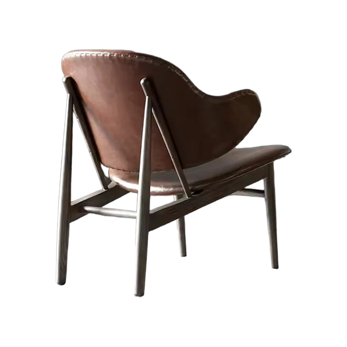 Purely Feel American Nordic Solid Wood Lazy Leather Cloth Sofa Chair Leisure tiger Chair
