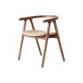 Purely Feel Japanese Nordic Design Sense Dining Chair Ash Wood Solid Wood Simple Designer Ins Wabi-Sabi Restaurant Wooden Chair