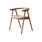 Purely Feel Japanese Nordic Design Sense Dining Chair Ash Wood Solid Wood Simple Designer Ins Wabi-Sabi Restaurant Wooden Chair