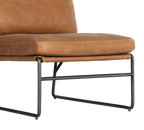 Modern Leather Living Room Chair Luxury Leather Chair Metal Frame