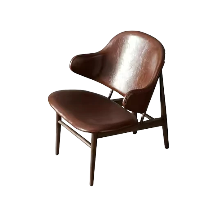 Purely Feel American Nordic Solid Wood Lazy Leather Cloth Sofa Chair Leisure tiger Chair