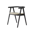 Purely Feel Japanese Nordic Design Sense Dining Chair Ash Wood Solid Wood Simple Designer Ins Wabi-Sabi Restaurant Wooden Chair